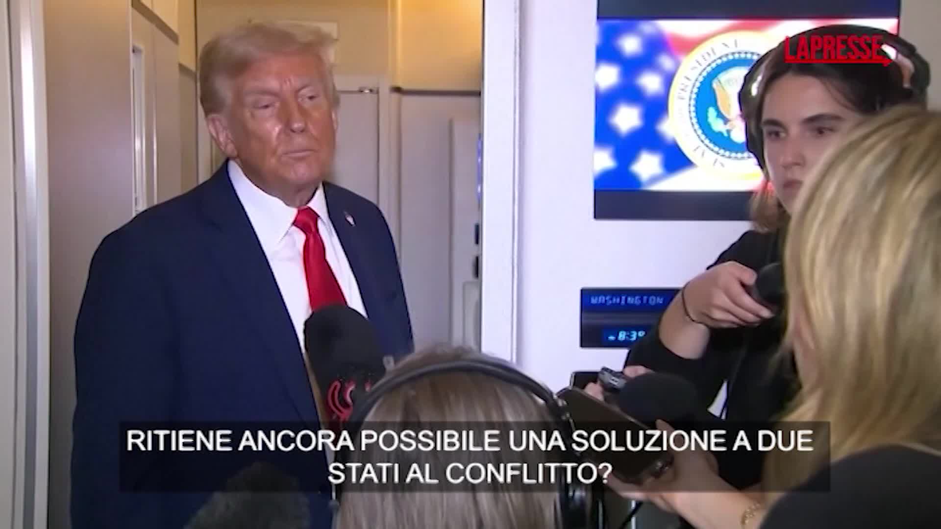 Gaza, Trump: “Soluzione a due Stati? Lo spero” Gaza, Trump: “Soluzione a due Stati? Lo spero”