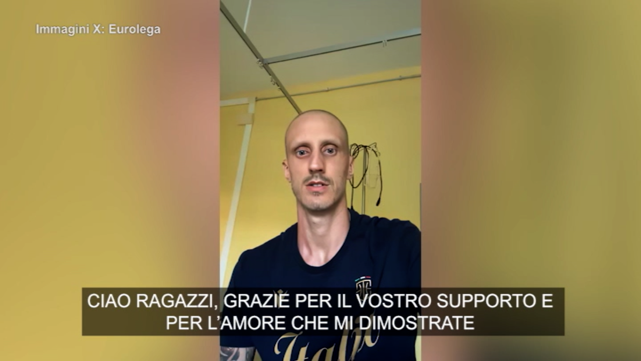 Achille Polonara, video sui social prima del trapianto: “Grazie per il vostro amore”
