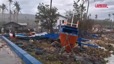 Filippine, il super tifone Ragasa viaggia a 300 chilometri all'ora: le immagini dei danni