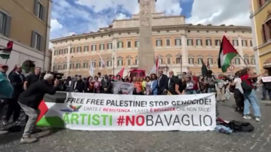 Global Sumud Flotilla, presidio davanti a Montecitorio