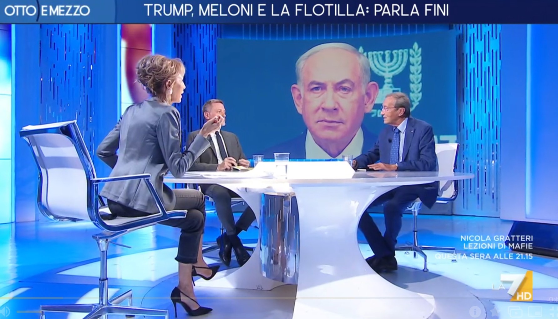 Gruber-Fini, scontro in diretta a ‘8 e mezzo’