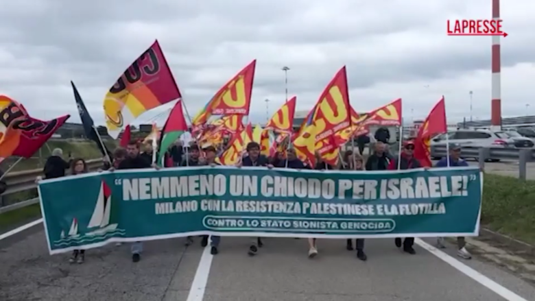 Malpensa, blocchi pro-Gaza nell’area cargo: “Da qui armi per Israele”