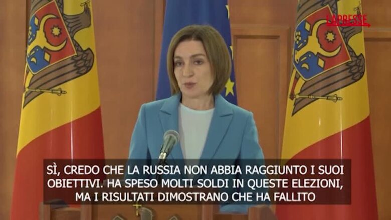 Moldavia, presidente Sandu: “Russia non ha raggiunto i suoi obiettivi”