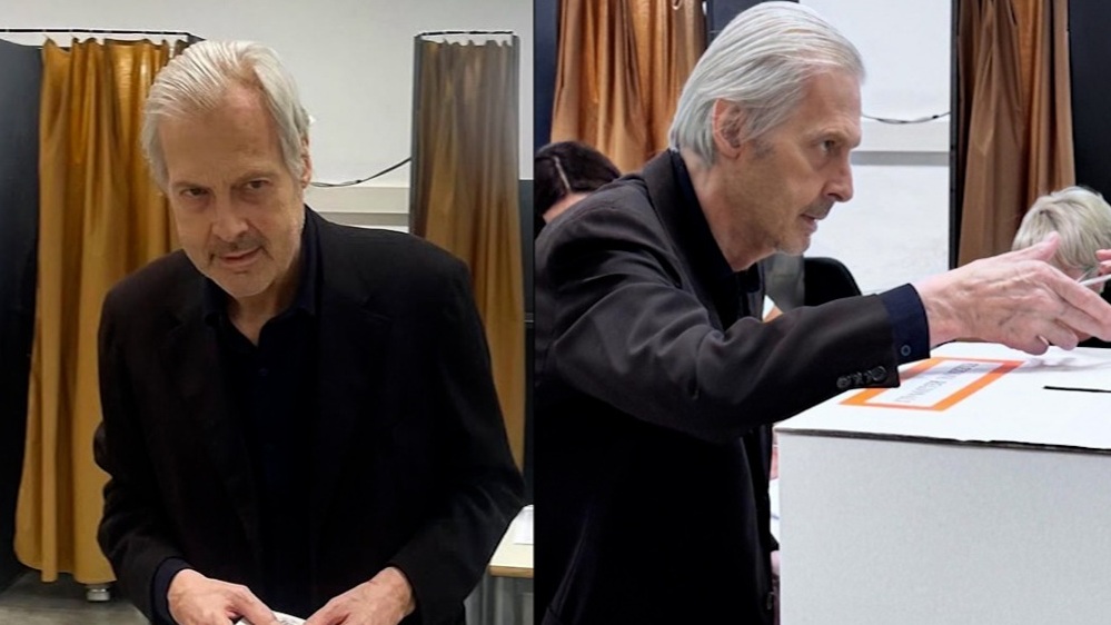 Vittorio Sgarbi vota nelle Marche, prime foto dopo la malattia