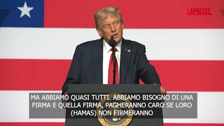 Gaza, Trump: "Se Hamas rifiuta piano pace sperimenterà l'inferno"