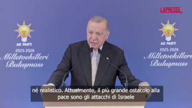 Gaza, Erdogan: "Il più grande ostacolo alla pace sono gli attacchi di Israele"