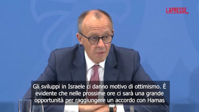 Merz: "L'accordo tra Israele e Hamas ci dà motivo di ottimismo"