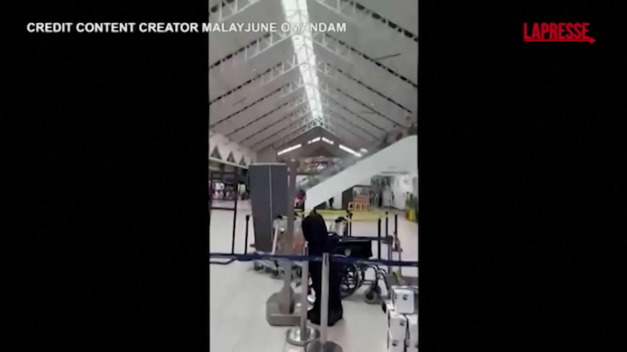 terremoto nelle filippine il panico durante la scossa all aeroporto di davao
