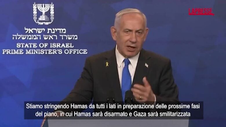 Gaza, Netanyahu: "Senza disarmo di Hamas, useremo ancora la forza"