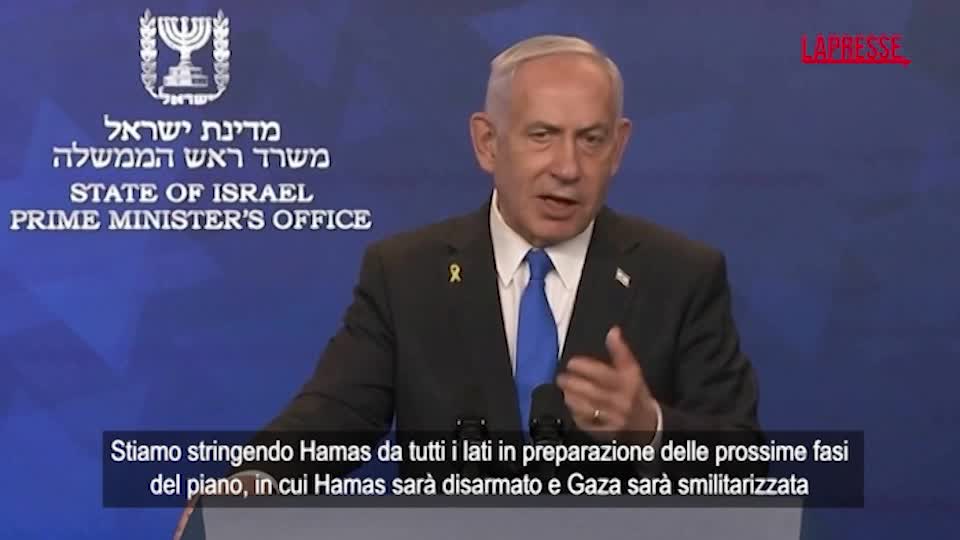 gaza netanyahu senza disarmo di hamas useremo ancora la forza