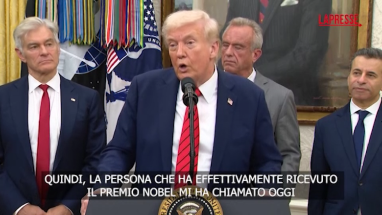 Nobel 2025, Trump e la telefonata di Machado: "Ha detto che lo meritavo"