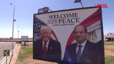 Vertice di pace Sharm el Sheik, l'arrivo del presidente egiziano Al Sisi e di Tony Blair