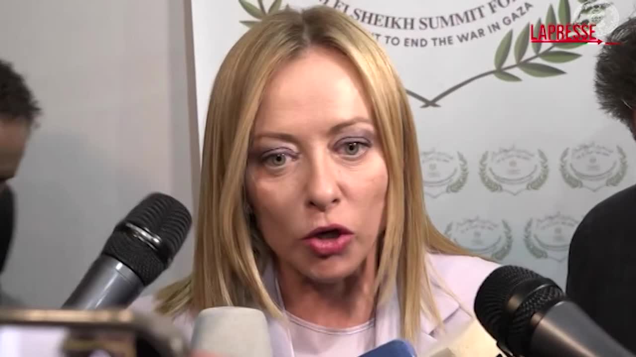Sharm el Sheikh, Meloni: "Giornata storica, fiera che l’Italia ci sia"