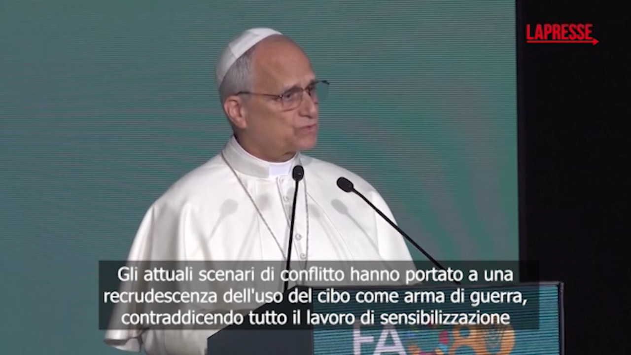 Papa Leone XIV alla Fao: "Uso della fame come arma di guerra è un crimine"
