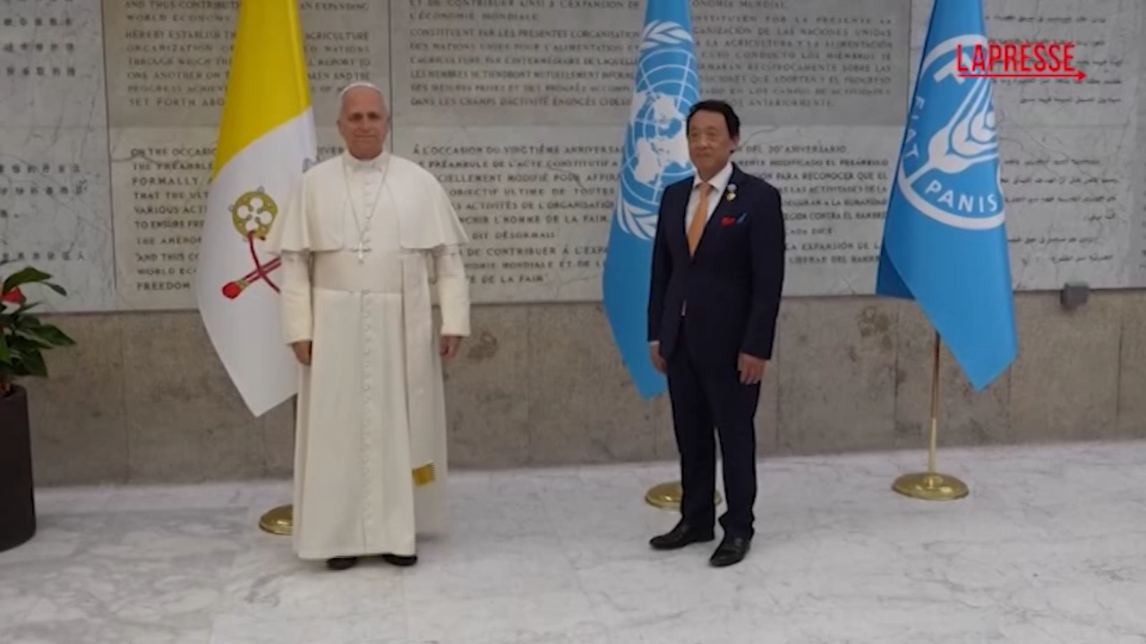 roma papa mattarella e meloni alla fao
