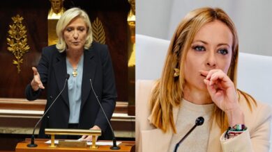 Le Pen contro Meloni sul Pnrr: “Le invidio i 240 miliardi dati all’Italia e che paga la Francia”