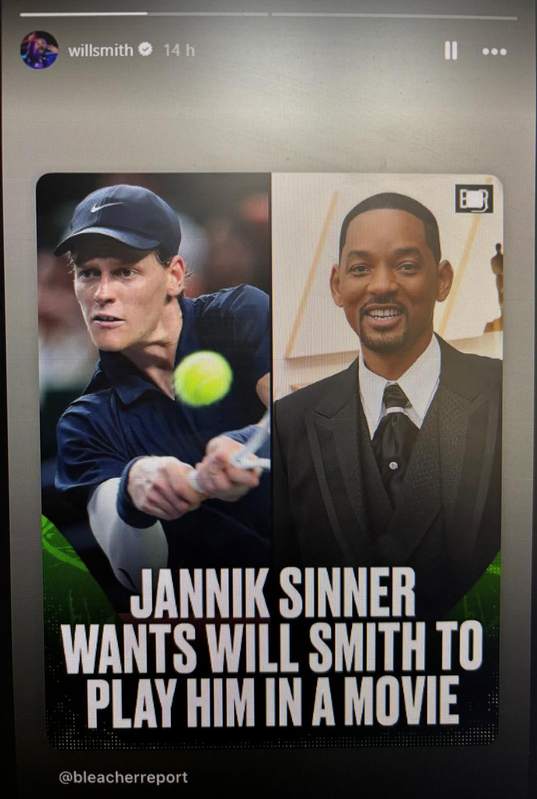 Will Smith risponde a Sinner: “Interpretarlo in un film? Ci sto” Will Smith risponde a Sinner: “Interpretarlo in un film? Ci sto”