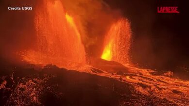 Hawaii, fiumi di lava dal cratere del Kilauea: le spettacolari immagini