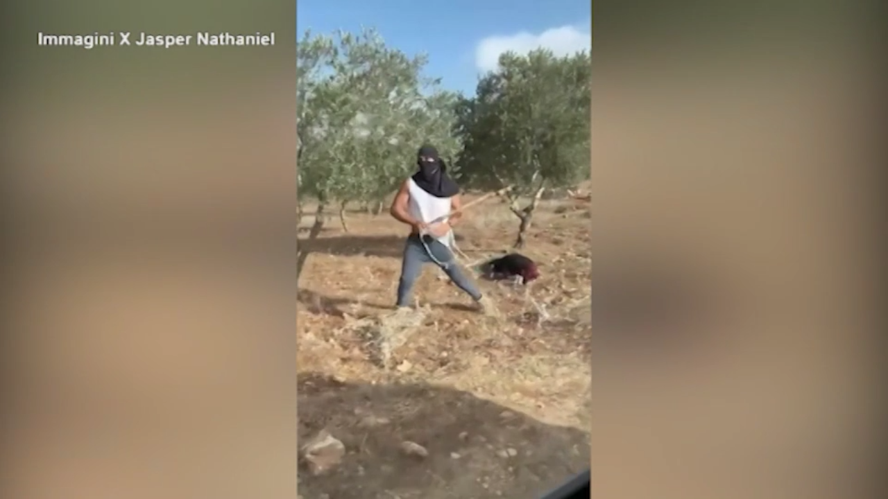 Cisgiordania, coloni israeliani prendono a bastonate una donna anziana palestinese Cisgiordania, coloni israeliani prendono a bastonate una donna anziana palestinese