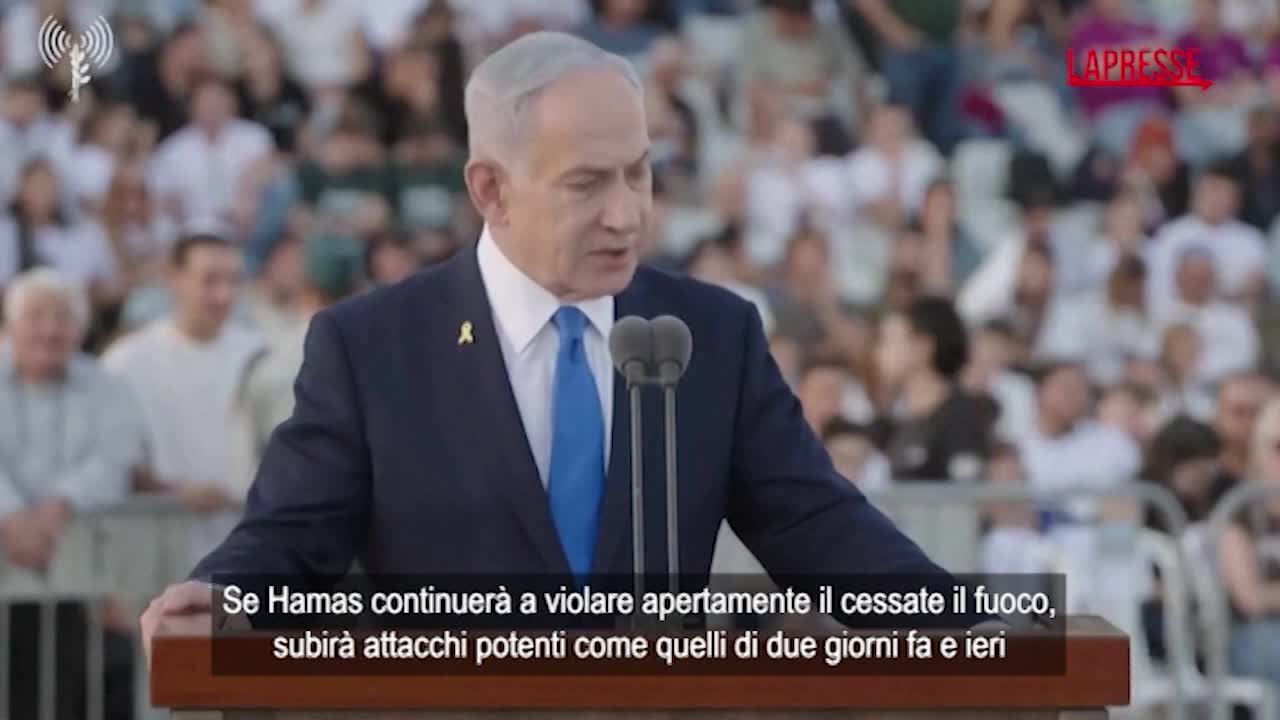 Gaza, Netanyahu minaccia nuovi raid: "Se Hamas viola tregua agiremo" Gaza, Netanyahu minaccia nuovi raid: "Se Hamas viola tregua agiremo"