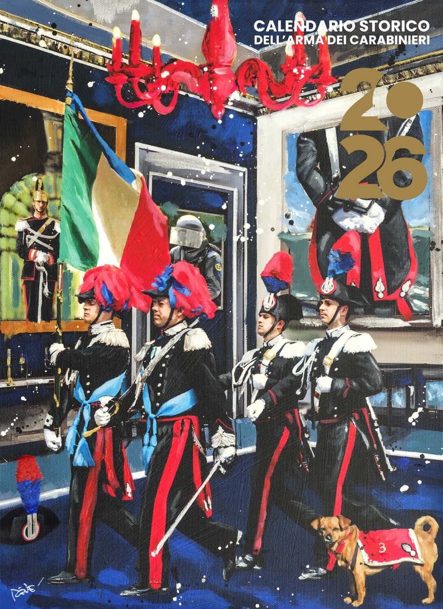 carabinieri presentato il calendario 2026 presenti crosetto e luongo