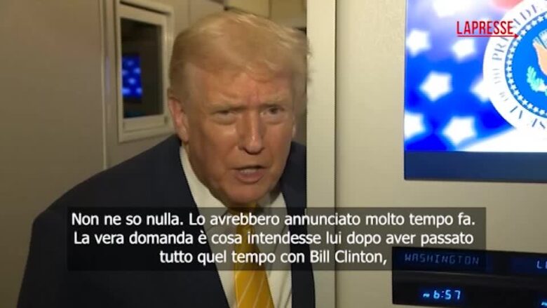 Trump: "Non so nulla delle mail di Epstein"