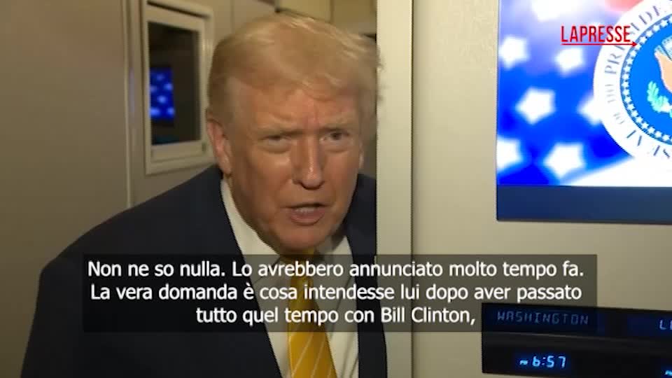 Trump: "Non so nulla delle mail di Epstein" Trump: "Non so nulla delle mail di Epstein"
