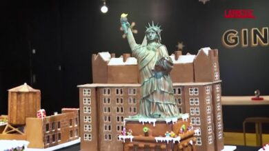 New York, la Grande Mela è di pan di zenzero in una mostra natalizia