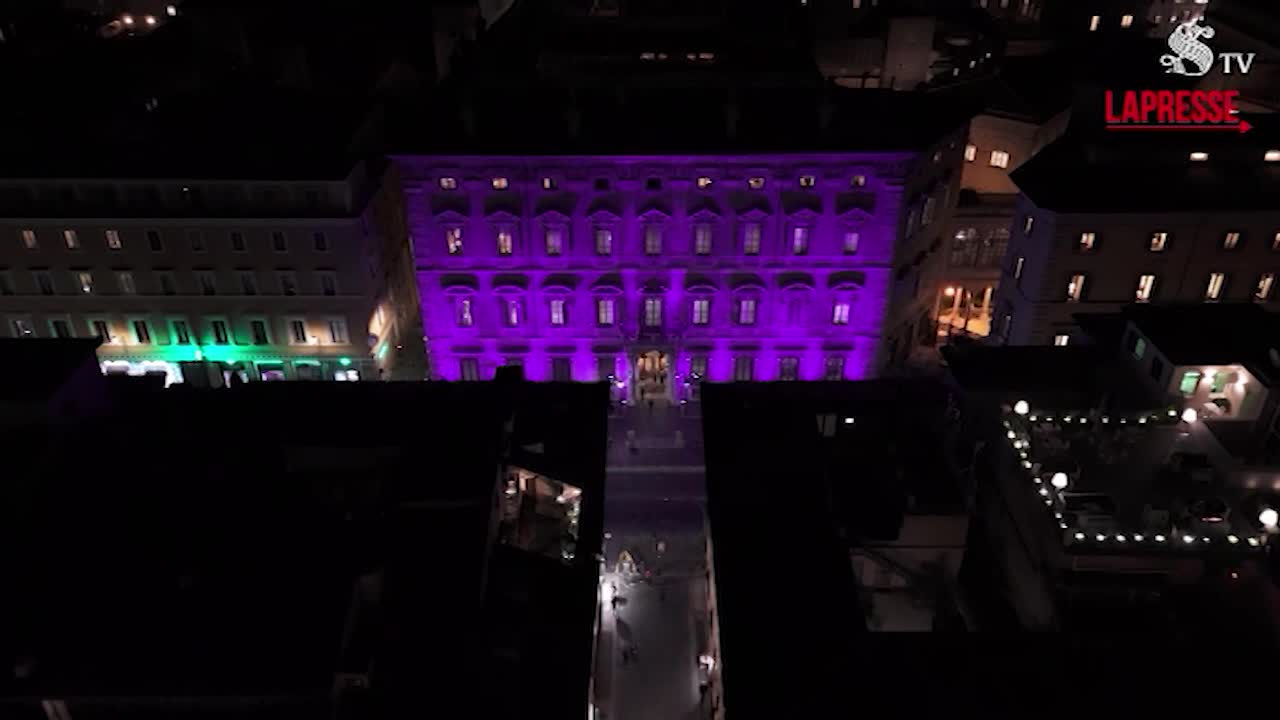 Palazzo Madama si illumina di viola per la giornata contro il tumore al pancreas