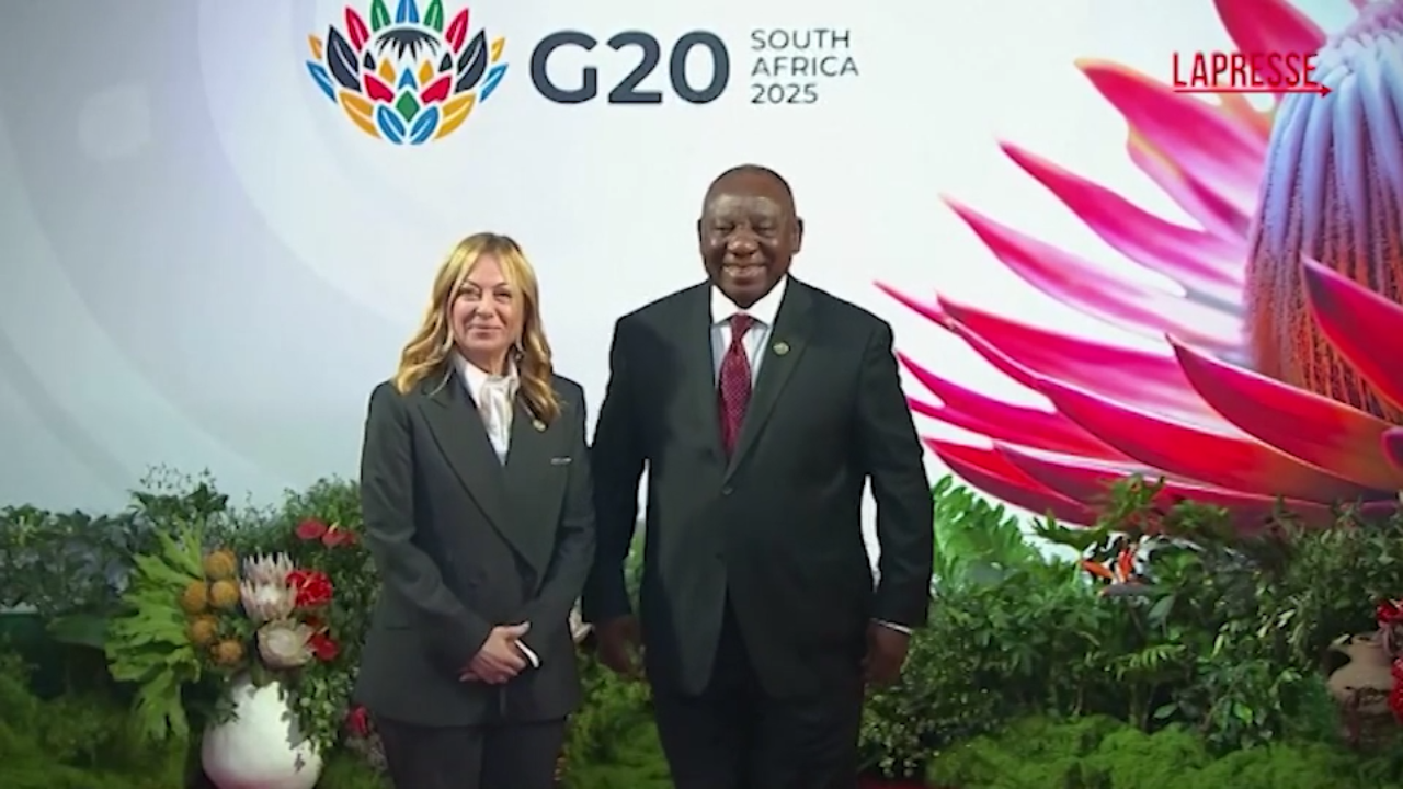 g20 meloni arriva al summit accolta da ramaphosa