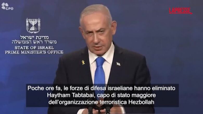 Libano, Netanyahu: "Abbiamo eliminato il capo di stato maggiore di Hezbollah"