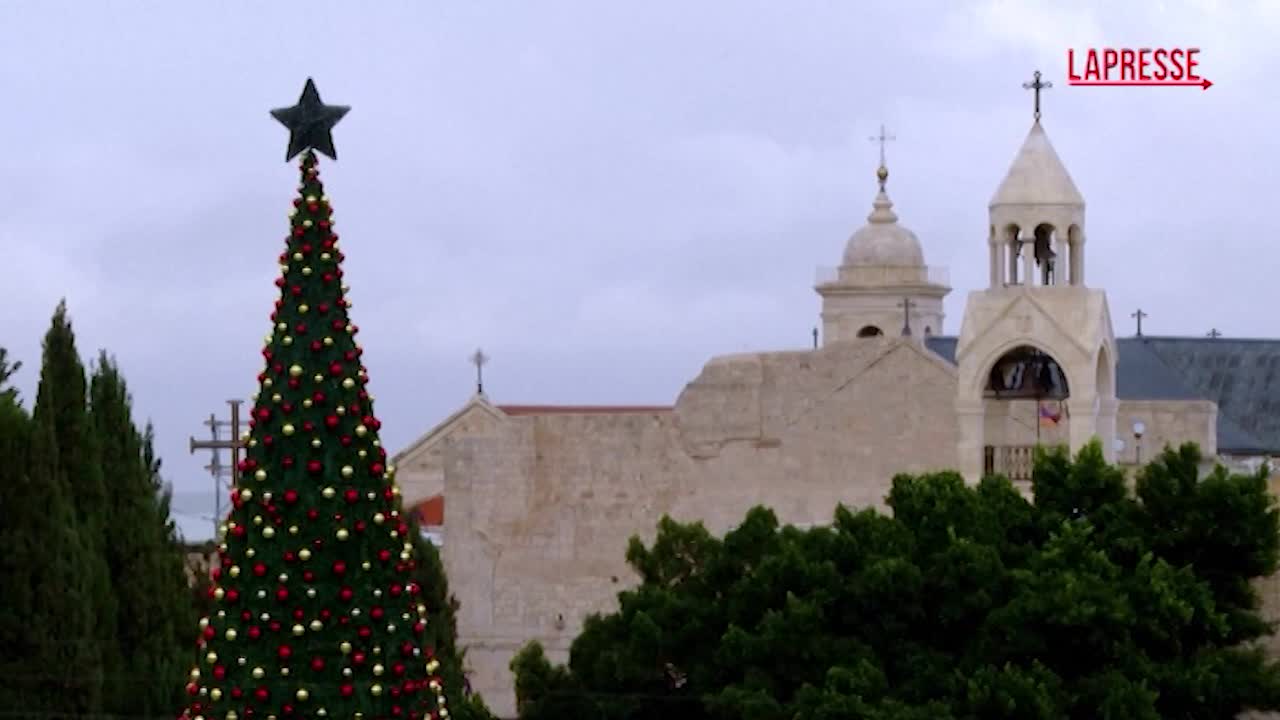 Natale, a Betlemme operai palestinesi allestiscono l