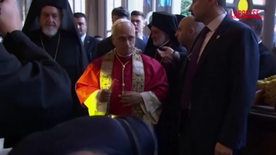 Papa Leone XIV in Turchia, il suo arrivo alla Chiesa Patriarcale di San Giorgio a Istanbul