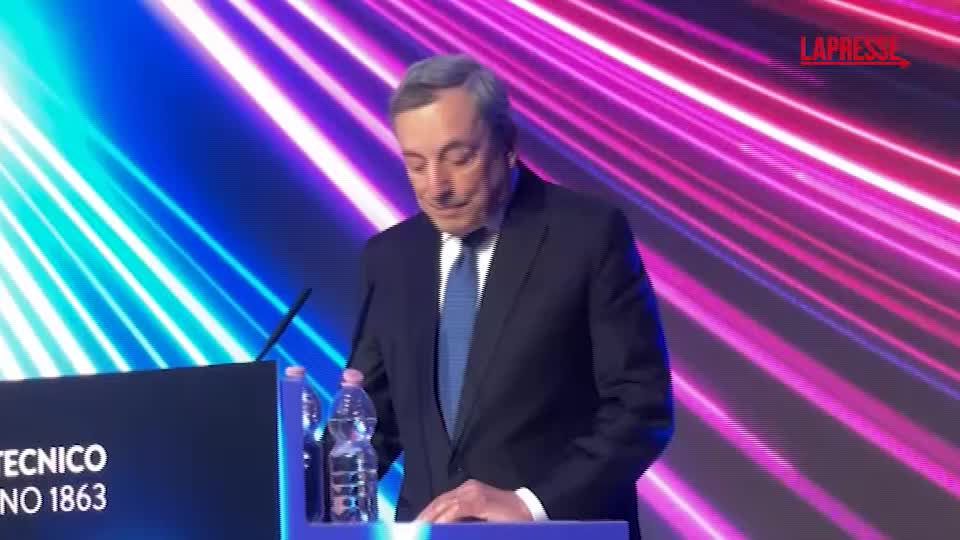 Draghi, discorso agli studenti del politecnico di Milano: il video