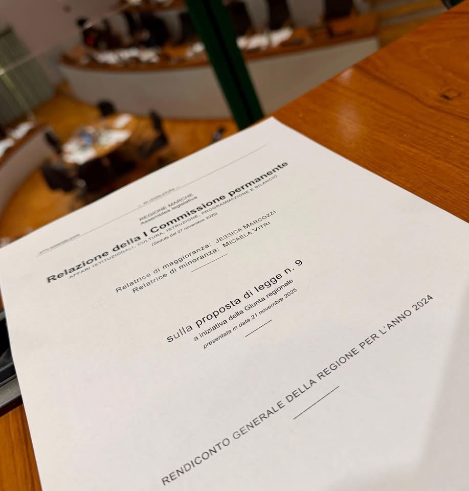 Marche, Consiglio: approvato rendiconto 2024