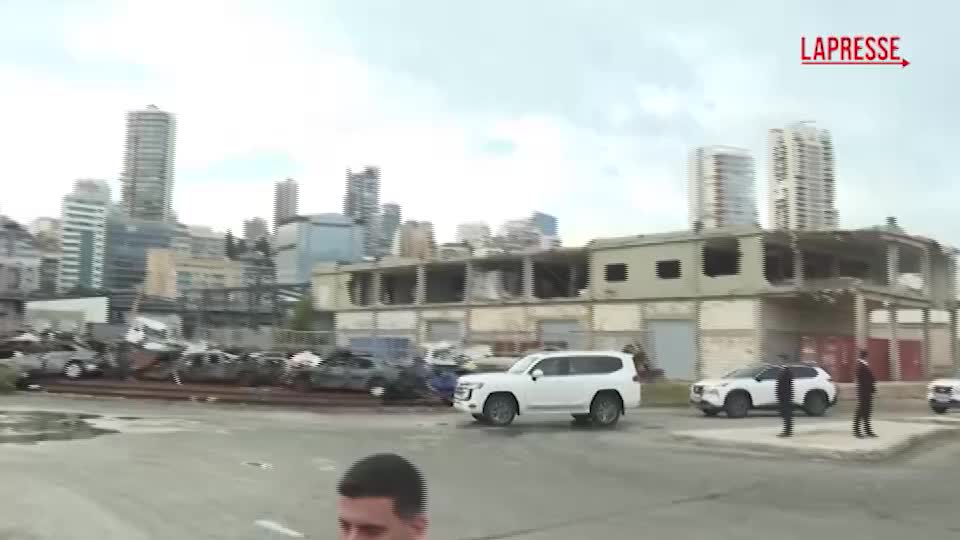 Beirut, Papa Leone prega sul luogo dell