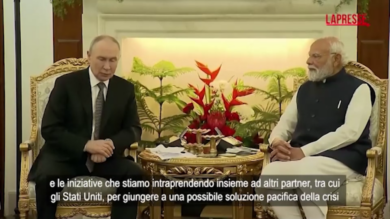 Russia-India, Putin a Modi: "Grazie per gli sforzi profusi per la pace in Ucraina"