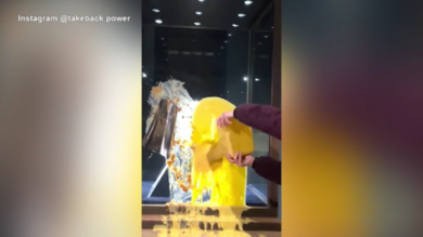 Londra, crumble e crema pasticcera contro i Gioielli della Corona: il video sui social