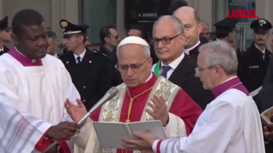 Leone XIV in Piazza di Spagna per l’omaggio alla Colonna dell’Immacolata Concezione