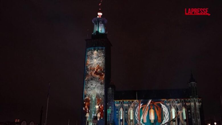 Stoccolma, lo spettacolo delle installazioni luminose ispirate ai Premi Nobel