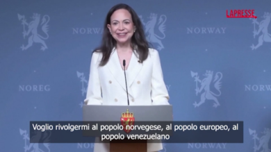 Venezuela, Machado a Oslo: "Fiduciosa che il mio Paese tornerà libero"