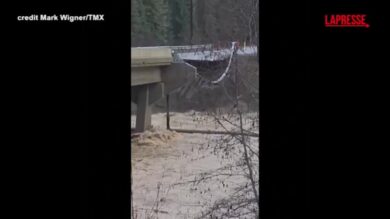 Usa: inondazioni e forti piogge, il crollo di un ponte in Montana