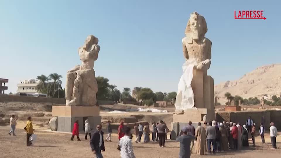 egitto svelate al pubblico due gigantesche statue di amenhotep iii a luxor da Lapresse.it egitto svelate al pubblico due gigantesche statue di amenhotep iii a luxor