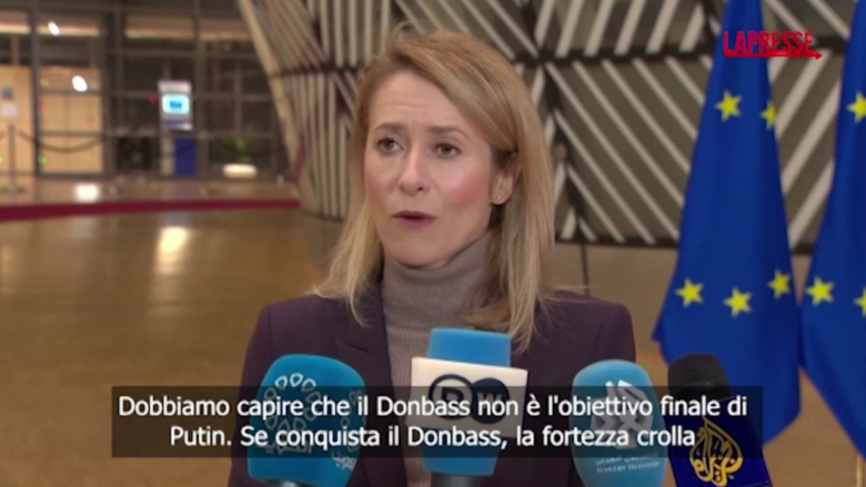 Ucraina, Kallas: "Se Putin conquista il Donbass crolla la fortezza"