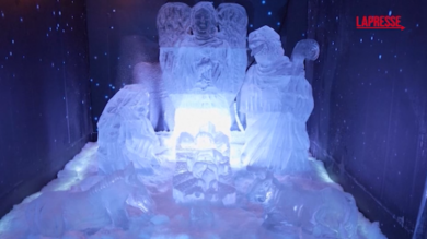 Colombia, in centinaia in fila per ammirare il presepe di ghiaccio