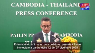 Thailandia e Cambogia siglano il cessate il fuoco: chiuse le ostilità al confine