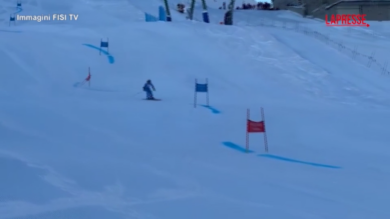 Sci, Federica Brignone in pista: l'allenamento a Courmayeur