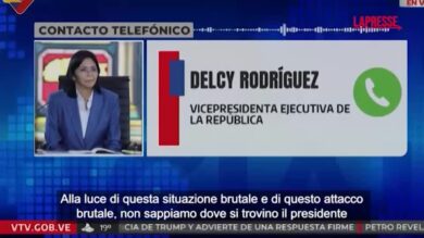 Venezuela, la vicepresidente alla tv di Stato: "Trump ci dia una prova che Maduro sia vivo"