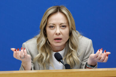 Conferenza stampa di inizio anno della premier Giorgia Meloni