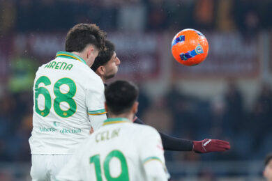 Il gol del 16enne giallorosso Antonio Arena durante Roma-Torino di Coppa Italia, 13/01/26 ( Photo by Alfredo Falcone/LaPresse )
